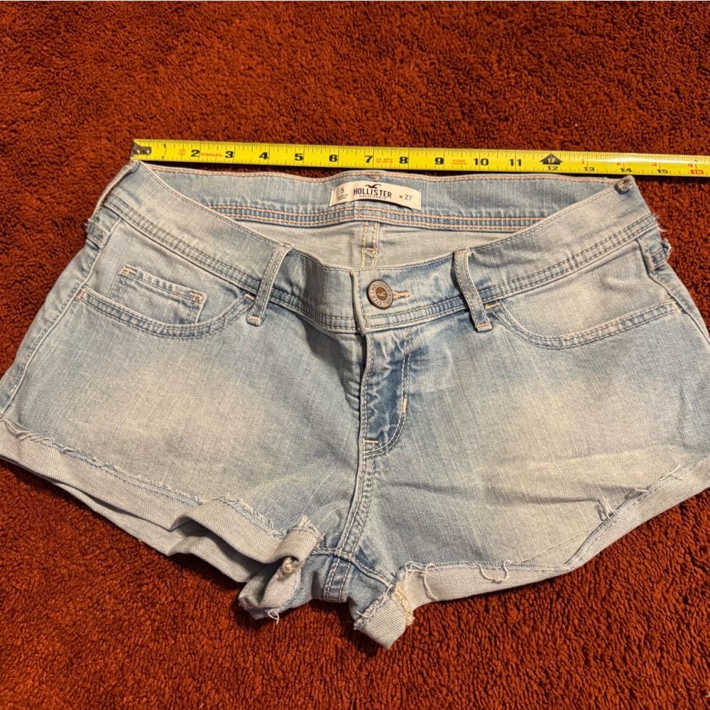 Hollister Faded Light Blue Denim Cutoff Shorts